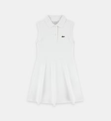 Robe polo sans manches fluide signature en coton mélangé Lacoste