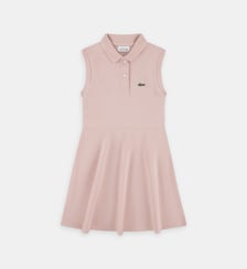 Robe polo sans manches fluide signature en coton mélangé Lacoste