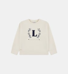 Sweat Spacer oversize imprimé signature en coton mélangé Lacoste