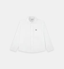 Chemise droite en coton signature Lacoste