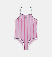 Maillot de bain 1 pièce à rayures Lacoste