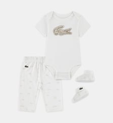 Ensemble 3 pièces body pantalon et chaussons Lacoste