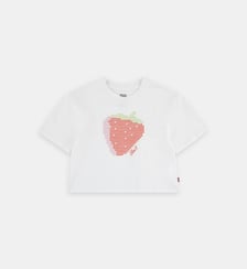 T-shirt évasé fraise imprimé signature Levi's Kids