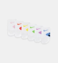 Lot de 6 paires de chaussettes Smiley Quarter en coton mélangé Nike