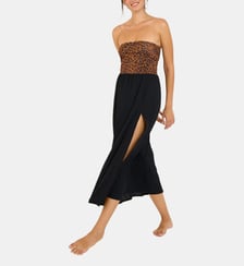 Robe bustier Zyrah Serenely sans manches imprimé léopard studs Banana Moon
