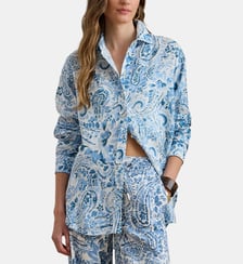 Chemise droite en lin imprimé Lauren Ralph Lauren