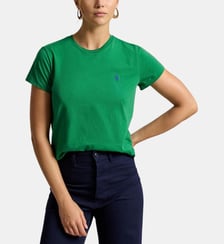 T-shirt ajustée col rond en coton signature Polo Ralph Lauren