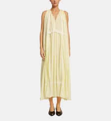 Robe Piper longue sans manches en coton col V boutonnée Roseanna