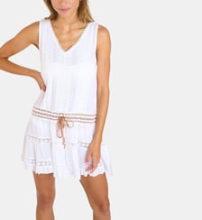 Robe Martina Seastar fluide détails ajourés col V Banana Moon