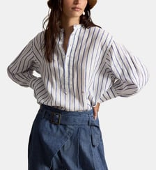 Chemise droite rayée en lin Polo Ralph Lauren