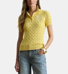 Pull polo torsadé en coton Lauren Ralph Lauren