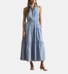 Robe droite à cordon en coton Lauren Ralph Lauren