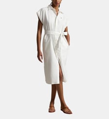 Robe-chemise ceinturée en coton Oxford signature Polo Ralph Lauren
