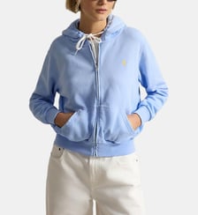 Sweat à capuche entièrement zippé en molleton léger signature Polo Ralph Lauren