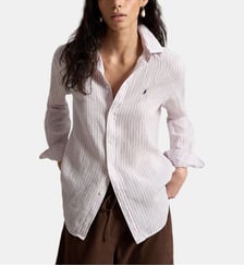 Chemise droite rayée en lin Polo Ralph Lauren