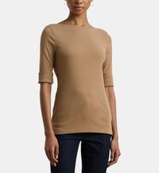 T-shirt ajusté en coton stretch Lauren Ralph Lauren