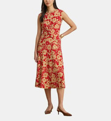 Robe torsadée stretch en jersey fleuri Lauren Ralph Lauren