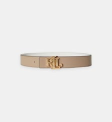 Ceinture réversible large à logo en cuir Lauren Ralph Lauren