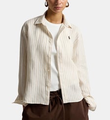 Chemise large et courte en lin vichy Polo Ralph Lauren