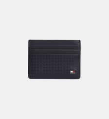 Porte-cartes signature en cuir Tommy Hilfiger
