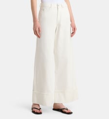 Jean wide leg turn up coton denim Karl Lagerfeld