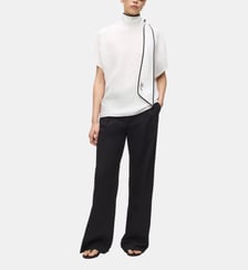 Blouse droite fluide col montant avec lien Karl Lagerfeld