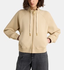 Sweat zippé col ajustable coton Karl Lagerfeld