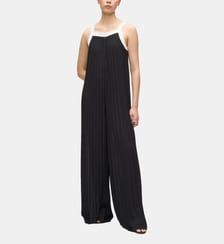 Combinaison pantalon large plissée à bretelles Karl Lagerfeld