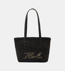 Tote bag en cuir signature Karl Lagerfeld
