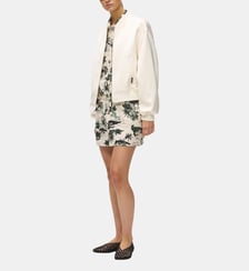 Blouson bomber court droit zippé lettrage Karl Lagerfeld