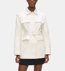 Trench court ajusté ceinturé manches amovibles Karl Lagerfeld