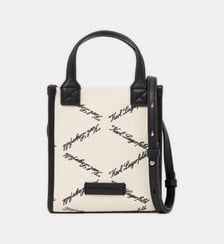 Mini Sac à main en coton mélangé signature Karl Lagerfeld