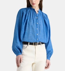 Blouse Poppy à carreaux en coton Laurence Bras