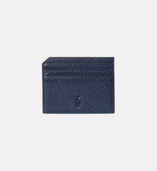 Porte-cartes en cuir chagrin signature Polo Ralph Lauren