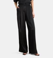 Pantalon fluide droit Sundaze satiné Laurence Bras
