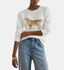 Pull droit en coton imprimé Lauren Ralph Lauren