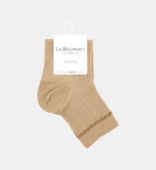 Chaussettes basses maille côtelée en coton mélangé Le Bourget