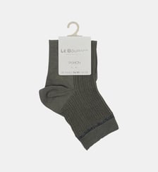 Chaussettes basses maille côtelée en coton mélangé Le Bourget