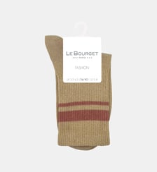 Chaussettes classiques côtelée signature Le Bourget