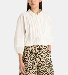 Blouse cintrée Chimi plis coton bio Leon & Harper