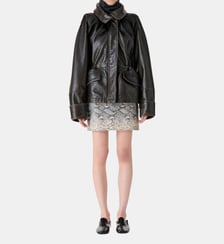 Parka courte en cuir Pueblas Iro