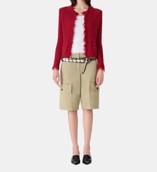 Veste droite détails franges Shavani Iro