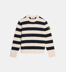 Pull droit marinière en coton éponge mélangé Stone Island