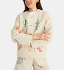 Veste droite Viny broderies coton bio Leon & Harper