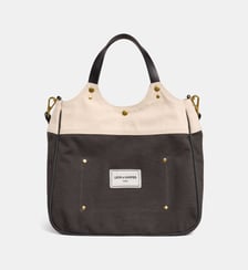 Sac à main Anna coton et cuir Leon & Harper