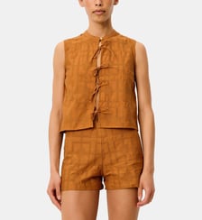 Blouse Janiece droite en coton col rond Sessùn
