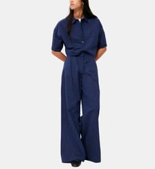 Pantalon palazzo Provenca en coton rayé Sessùn
