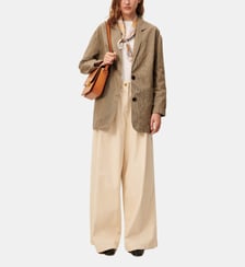 Veste oversize en coton motif rayé Sessùn