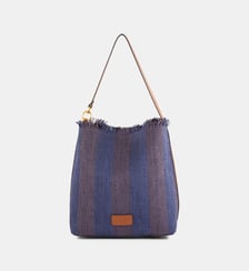 Sac seau Vita Mia S en raphia et coton signature Sessùn