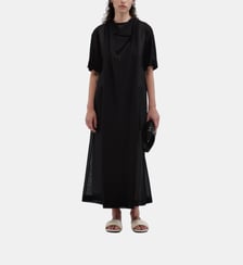Robe longue drapée transparente Carven